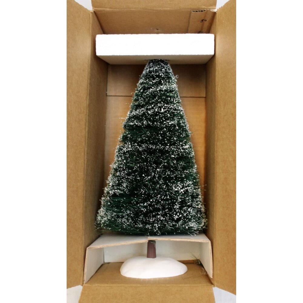 NEW Dept 56 Frosted Spruce Tree Village 15" Tall Cone #5231 Opened Box for pics